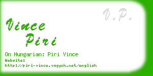 vince piri business card